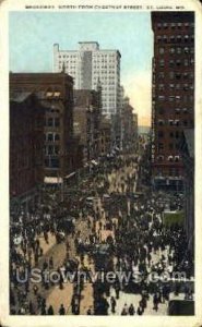 Broadway - St. Louis, Missouri MO Postcard