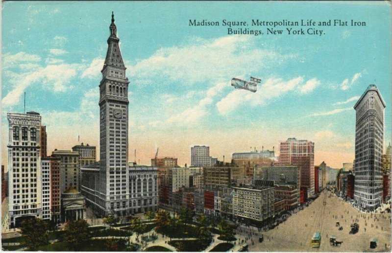 CPA AK Madison Square Metropolitan Flat Iron Bdgs NEW YORK CITY US (790433)