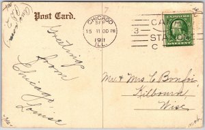 1911 Conservatory Scene Lincoln Park Chicago Illinois IL Posted Postcard