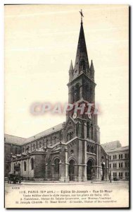 Old Postcard Paris Eglise Saint Joseph Rue St Maur