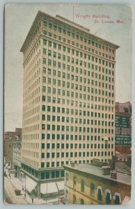 St Louis Missouri~Wright Building Aerial View~Vintage Postcard