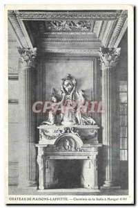 Old Postcard Chateau de Maisons Laffitte Fireplace in Dining Room Summer