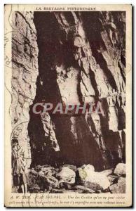 Old Postcard Cap Frehel A Des Grottes