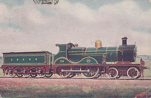 Royal Engine Train British Franco London Exhibition Antique Railway Postcard