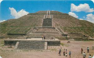 The imposing ancient Pyramid of the Sun Mexico