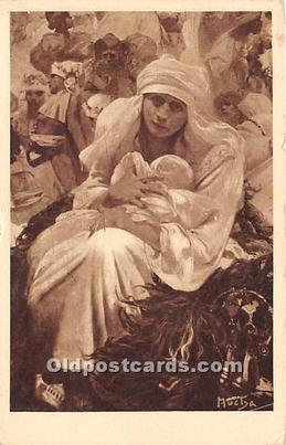 Artist Alphonse Mucca Postcard Slovanska Epopeje Unused 