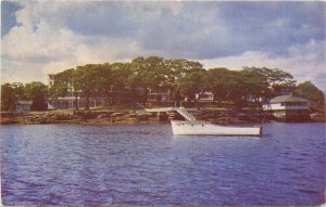 Boat Mooring Snug Harbor Boothbay Inner Harbor Postcard Roberts Maine 6565