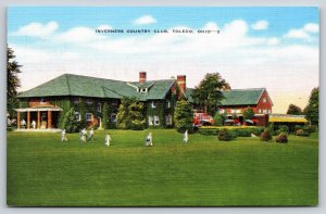 Toledo Ohio~Inverness Country Club~Vintage Linen Postcard