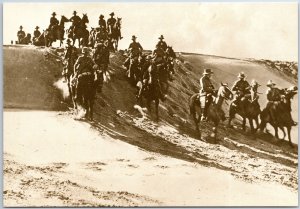 VINTAGE CONTINENTAL SIZED POSTCARD 1ST AUSTRALIAN LIGHT HORSE BRIGADE 1918 WW I