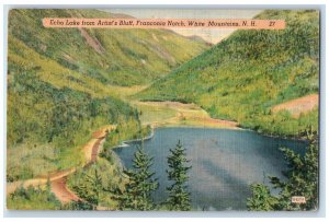 1934 Echo Lake From Artist's Bluff Francocia Notch White Mountains NH Postcard