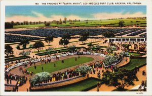 The Paddock At Santa Anita Los Angeles Turf Club Arcadia California Linen C063