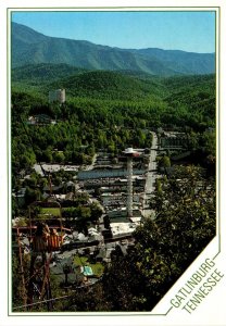 Tennessee Gatlinburg Panoramic View Of The Space Needle & Great Smoky Mountains