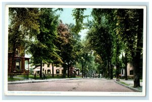 c1910s Church Street, Looking East, North Adams, Massachusetts MA Postcard