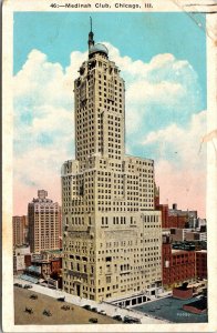 VINTAGE POSTCARD MEDINAH ATHLETIC CLUB BUILDING CHICAGO ILL 1931 {weak corner}