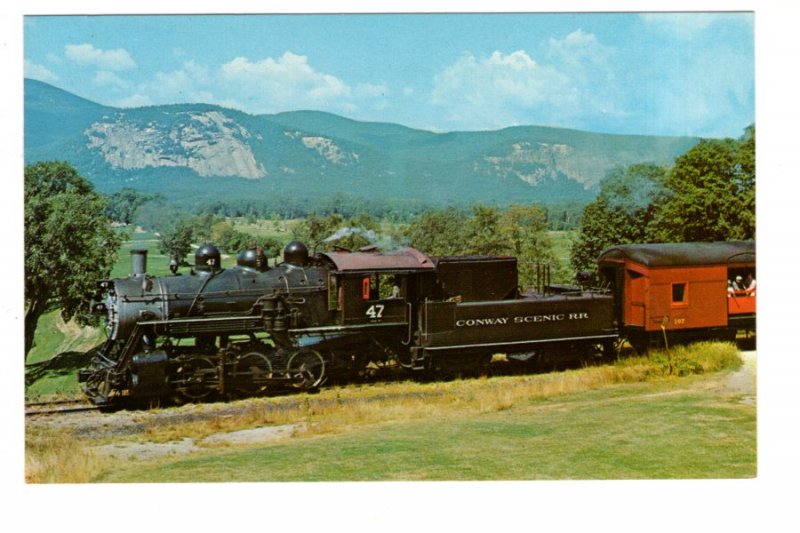 Conway Scenic Railroad Train, Country Club Golf Fairway, Conway New Hampshire,