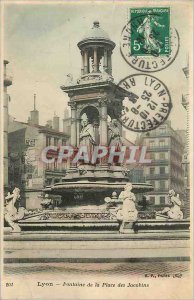 Old Postcard Lyon Fountain Place des Jacobins