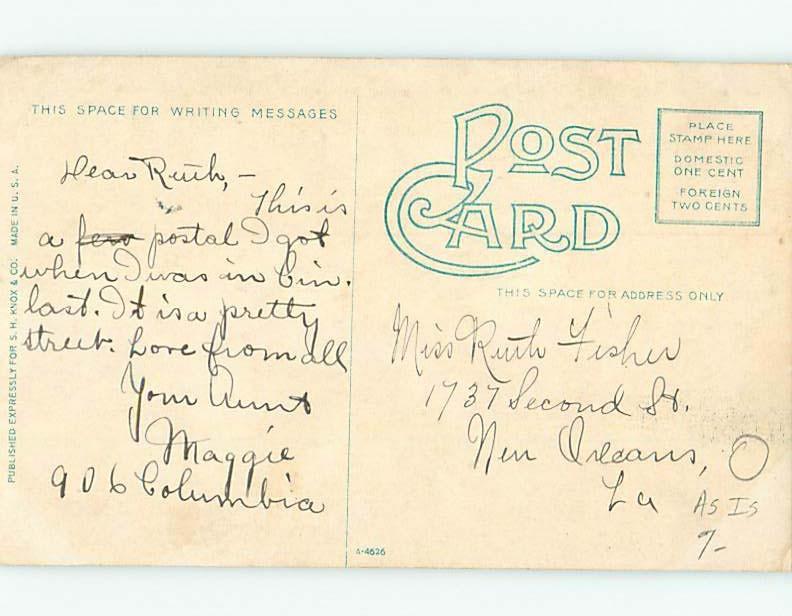 Divided-Back STREET SCENE Cincinnati Ohio OH W2282