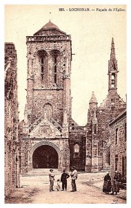 France  Locronan Facade de l'eglise