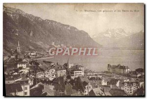 Old Postcard Montreux Vue Generale And Teeth Of Midday