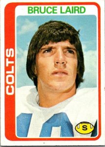 1978 Topps Football Card Bruce Laird Baltimore Colts sk7177