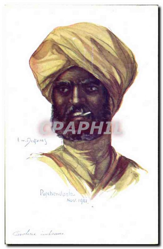 Old Postcard Fantasy Illustrator Dupuis Indian Army Cavalry