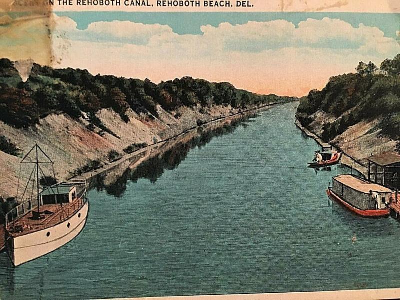 Postcard Scene on Rehobeth Canal in Rehobeth Beach, DE.   T3