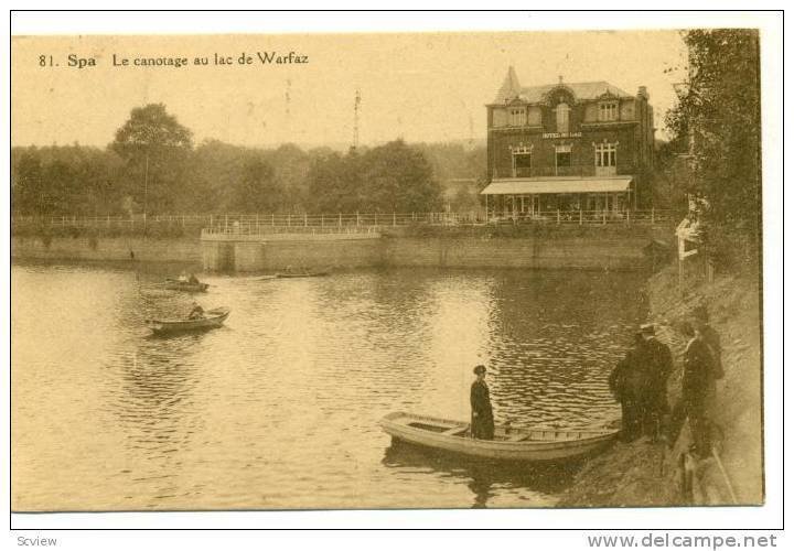 Le Canotage Au Lac De Warfaz, Spa (Liege), Belgium, PU-1931