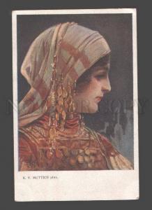 3086402 Portrait GIPSY Girl by MUTTICH vintage Color PC