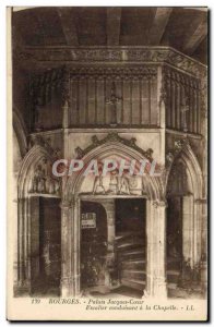 Old Postcard Bourges Palais Jacques Coeur Stairs Leading to the Chapel