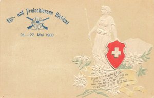 Switzerland Ehr- und Freischiessen Dietikon Target Shooting Postcard