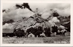 Rock Pile Ranch TX Texas HA. King Unused The Fox Company Real Photo Postcard H32