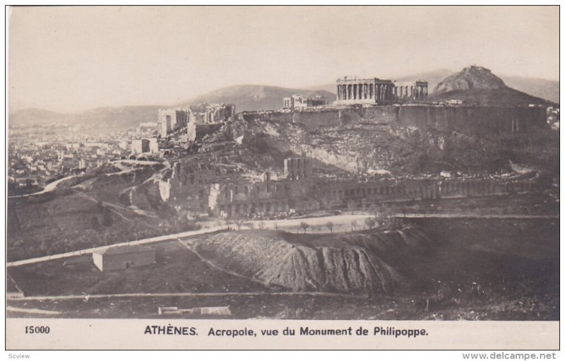 RP: ATHENS , Greece , 00-10s ; Acropole, vue du Monument de Philipoppe