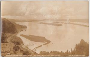 c1920s COLUMBIA RIVER CROWN POINT Oregon OR RPPC Postcard