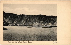 PC STEAMER POINT ADEN VIEW FROM THE HARBOUR YEMEN (a32081)