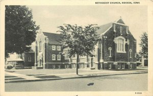 Vintage Postcard Methodist Church Nevada Iowa Story County IA Curt Teich D2500