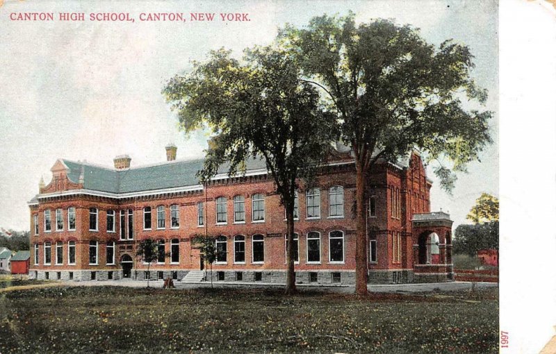 CANTON, NY New York    CANTON HIGH SCHOOL   St Lawrence County   1907 Postcard