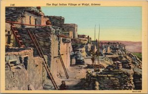 The Hopi Indian Village at Walpi Arizona Postcard PC386