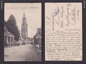 NETHERLANDS 1917, Vintage postcard, Amersfoort, Censored, Posted