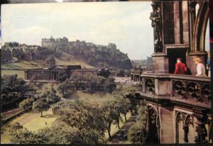 Scotland Edinburgh Castle from Scott Monument - posted 1970