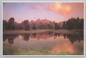 National & State Parks~Sunrise On Teton Range Grand Teton Park~Vintage Postcard