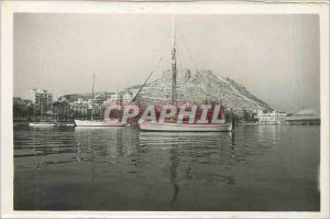 Old Postcard Alicante - Vista parcial del Puerto