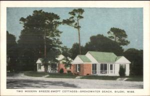 Biloxi MS Broadwater Beach Cottages Postcard