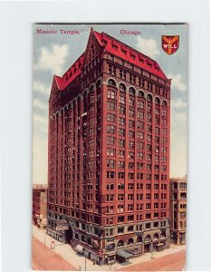 Postcard Masonic Temple, Chicago, Illinois