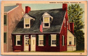 The Barbara Fritchie House Frederick Maryland MD Civil War Relic Posted Postcard