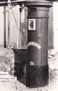 Portugal Estovil Letter Pillar Posting Box Real Photo Postcard