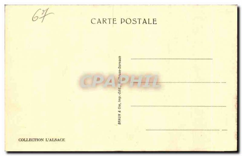 Old Postcard Alsace Storks nest