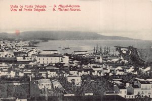 S MIGUEL-ACORES PORTUGAL~VISTA de PONTA DELGADA-1910s PHOTO POSTCARD