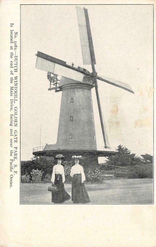 DUTCH WINDMILL Golden Gate Park, San Francisco, CA c1910s Vintage Postcard