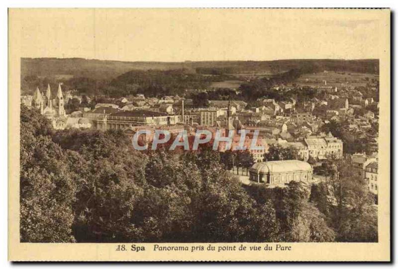 Old Postcard Panorama spa Taken From Point View From Park