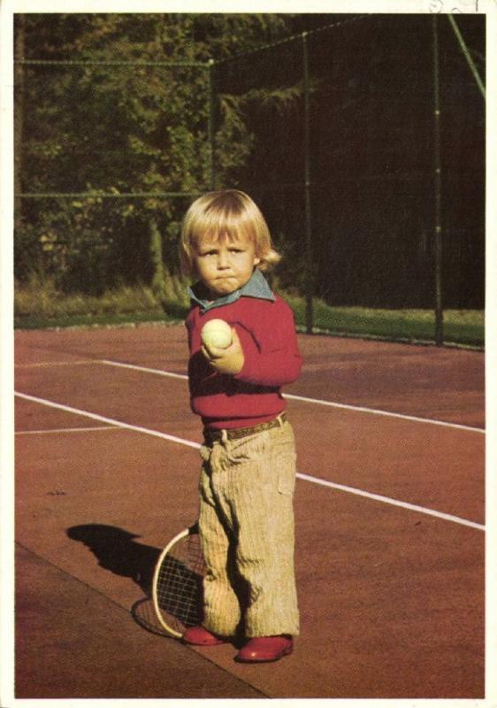 Dutch Prince Johan Friso playing Tennis (1970s)